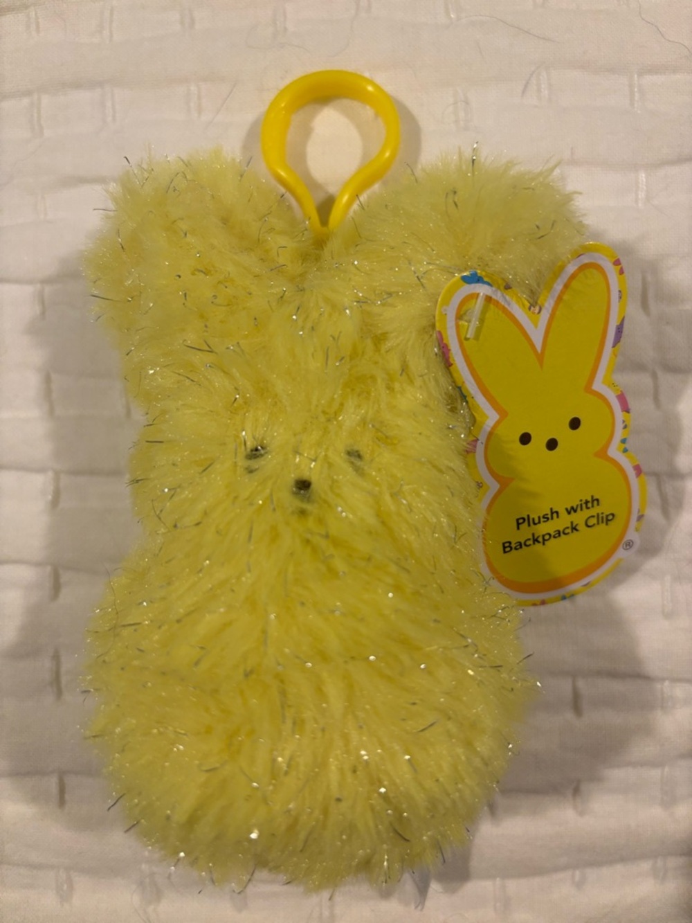 Yellow PEEPS Sparkle Plush Backpack Clip